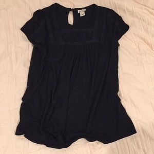 Mossimo black lacy tee